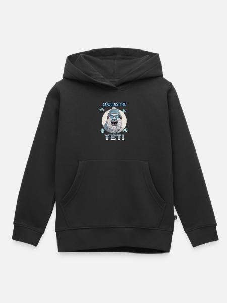 Cool comme le yéti - Sweat Premium à capuche enfant bio - noir