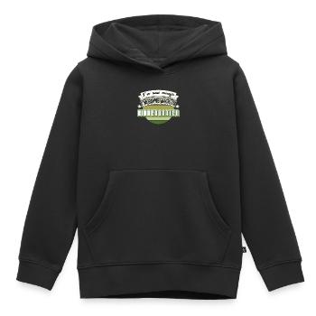 Maternelle École maternelle École maternelle - Sweat Premium à capuche enfant bio - noir - Devant - AI Model Kid Male (0cm)