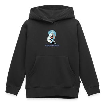 Chef Cuisinier Cuisine Culinaire Retro Bake Restaurant - Sweat Premium à capuche enfant bio - noir - Devant - AI Model Kid Male (0cm)