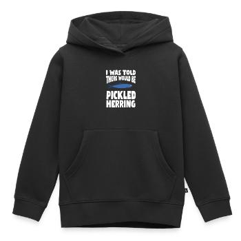 Conception de hareng mariné - Sweat Premium à capuche enfant bio - noir - Devant - AI Model Kid Male (0cm)