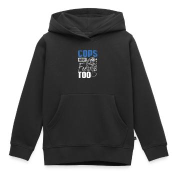 Les flics ont aussi des sentiments - Sweat Premium à capuche enfant bio - noir - Devant - AI Model Kid Male (0cm)