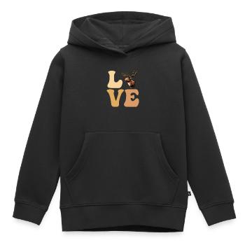 LOVE Taxidermist Taxidermie Hirschjagd - Kinder Premium Organic Hoodie - Schwarz - Vorne - AI Model Kid Male (0cm)