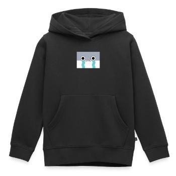 Sacambaspis Uralter Fisch Meme Traurig - Kinder Premium Organic Hoodie - Schwarz - Vorne - AI Model Kid Male (0cm)