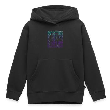 Danse Swing Danse Swing Danseur Rétro - Sweat Premium à capuche enfant bio - noir - Devant - AI Model Kid Male (0cm)