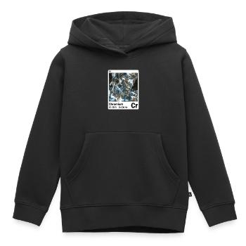 AI am Chrome (poids) - Sweat Premium à capuche enfant bio - noir - Devant - AI Model Kid Male (0cm)