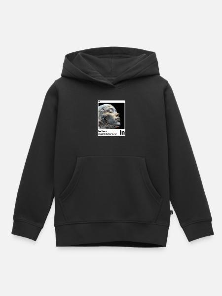 AI am Indium (wt) - Kinder Premium Organic Hoodie - Schwarz