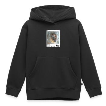AI am Silber (wt) - Kinder Premium Organic Hoodie - Schwarz - Vorne - AI Model Kid Male (0cm)
