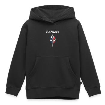 Patriotisches Frankreich-Emblem - Kinder Premium Organic Hoodie - Schwarz - Vorne - AI Model Kid Male (0cm)