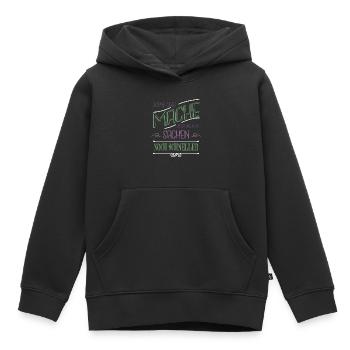 Bureau Humour Bureau Tasse Café Buveur De Café - Sweat Premium à capuche enfant bio - noir - Devant - AI Model Kid Male (0cm)
