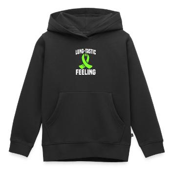 LungentranLungentransplantation Wortspiel - Kinder Premium Organic Hoodie - Schwarz - Vorne - AI Model Kid Male (0cm)