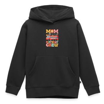 Mom Birthday Crew Firefighter Fire Fighting - Kids Premium Organic Hoodie - black - Front - AI Model Kid Male (0cm)