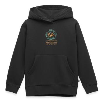 Vie Le moment embarrassant entre deux vies - Sweat Premium à capuche enfant bio - noir - Devant - AI Model Kid Male (0cm)