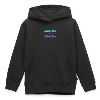 Festival d’été - Sweat Premium à capuche enfant bio - noir - Devant - AI Model Kid Male (0cm)