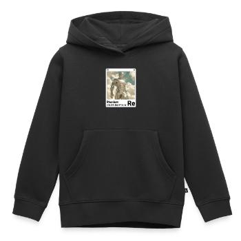 AI am Rhenium (at) Stilelement periodisch - Kinder Premium Organic Hoodie - Schwarz - Vorne - AI Model Kid Male (0cm)
