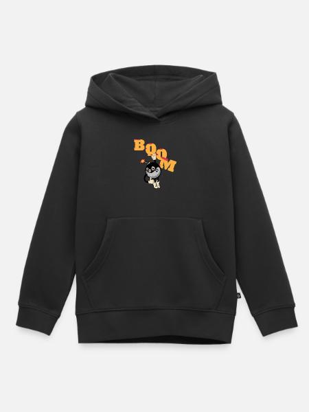 Boom - Kinder Premium Organic Hoodie - Schwarz