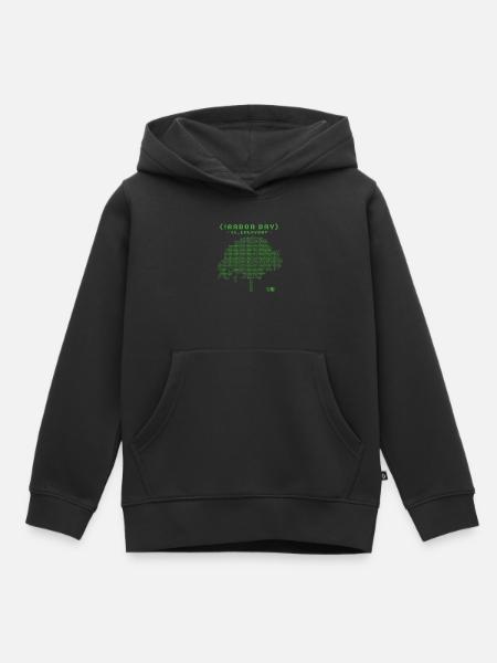 Save the World Plant Trees, Arbor Day is Everyday - Kids Premium Organic Hoodie - black
