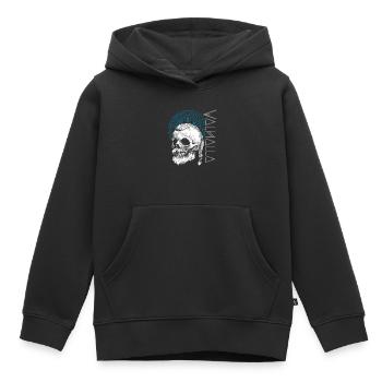 Wikinger Tshirt Viking Valhalla Walhalla Gott Odin - Kinder Premium Organic Hoodie - Schwarz - Vorne - AI Model Kid Male (0cm)