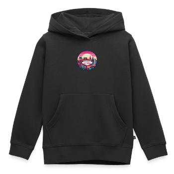 Las Vegas - Sweat Premium à capuche enfant bio - noir - Devant - AI Model Kid Male (0cm)