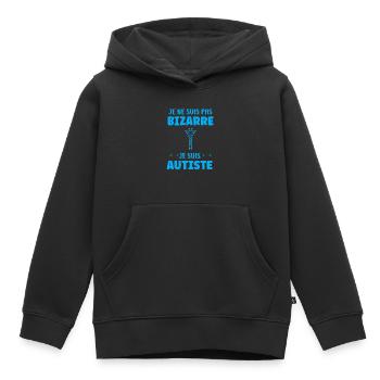 sensibilisation à l'autisme autiste - Sweat Premium à capuche enfant bio - noir - Devant - AI Model Kid Male (0cm)