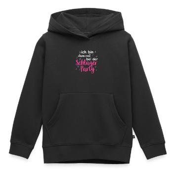 Schlager Tshirt Femme Schlager Party Costume Party - Sweat Premium à capuche enfant bio - noir - Devant - AI Model Kid Male (0cm)