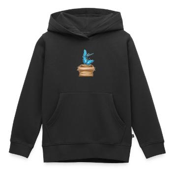 Schmetterling Karton - Kinder Premium Organic Hoodie - Schwarz - Vorne - AI Model Kid Male (0cm)