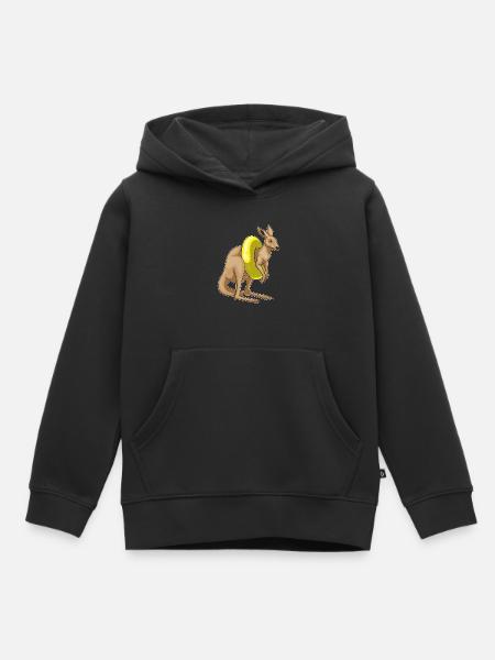 Été de la piscine de natation kangourou - Sweat Premium à capuche enfant bio - noir