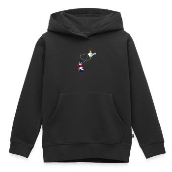 Inde Inde Hindu Pride Drapeau Pays I Cadeau - Sweat Premium à capuche enfant bio - noir - Devant - AI Model Kid Male (0cm)
