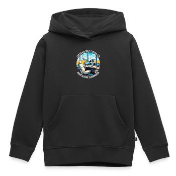 JE SUIS CONTRÔLEUR D’AÉRONEFS - Sweat Premium à capuche enfant bio - noir - Devant - AI Model Kid Male (0cm)
