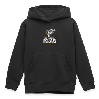 Mon RCD et moi plaisantons avec voltage - Sweat Premium à capuche enfant bio - noir - Devant - AI Model Kid Male (0cm)