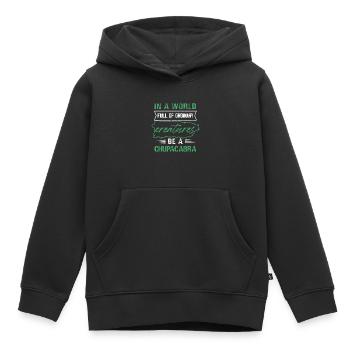 Dans un monde rempli de créatures ordinaires, soyez un - Sweat Premium à capuche enfant bio - noir - Devant - AI Model Kid Male (0cm)