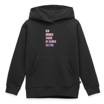 J’amène Peintre de peinture Papa Vernisseur - Sweat Premium à capuche enfant bio - noir - Devant - AI Model Kid Male (0cm)