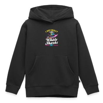 Funny Whale Shark Animal I Just Really Like Whale - Kinder Premium Organic Hoodie - Schwarz - Vorne - AI Model Kid Male (0cm)