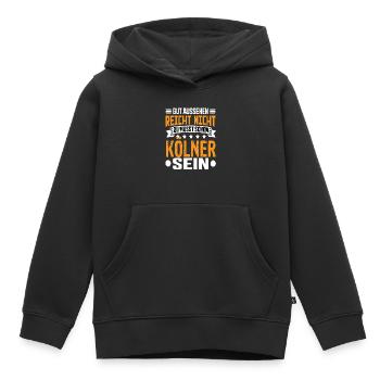 Cologne Cologne NRW Rhineland Cologne Saying - Kids Premium Organic Hoodie - black - Front - AI Model Kid Male (0cm)