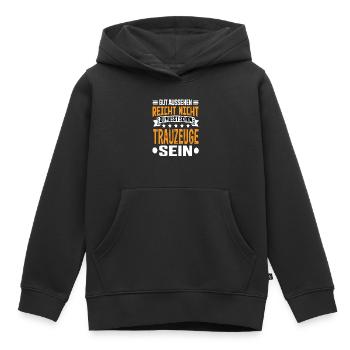 Trauzeuge - Kinder Premium Organic Hoodie - Schwarz - Vorne - AI Model Kid Male (0cm)