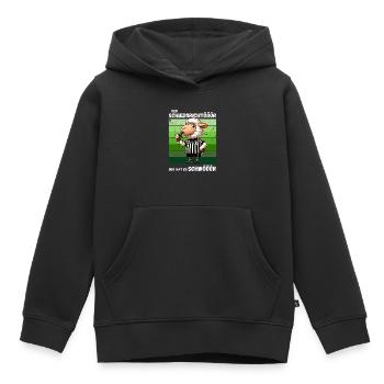 Fußball Elfmeter Fußballspieler Schiri Lustig - Kinder Premium Organic Hoodie - Schwarz - Vorne - AI Model Kid Male (0cm)