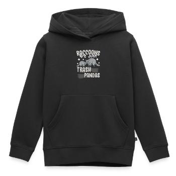 Raccoons Are Just Trash Pandas Raccoons Trash Pand - Kids Premium Organic Hoodie - black - Front - AI Model Kid Male (0cm)