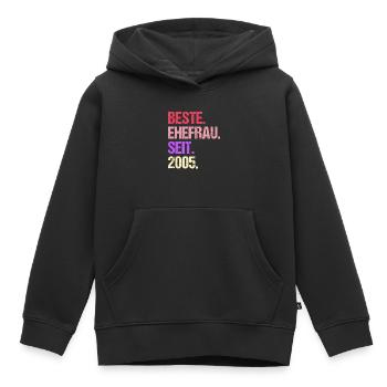 Meilleure épouse de la Saint-Valentin depuis 2005 - Sweat Premium à capuche enfant bio - noir - Devant - AI Model Kid Male (0cm)