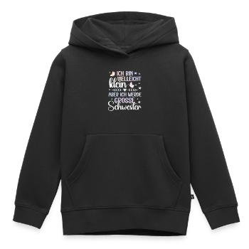Ich bin vielleicht klein aber bald eine Große Schw - Kinder Premium Organic Hoodie - Schwarz - Vorne - AI Model Kid Male (0cm)