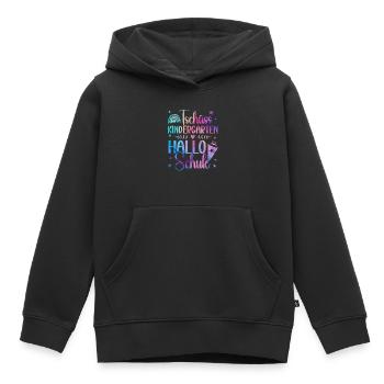 Schulkind 2024 Mädchen Regenbogen Einschulung 2024 - Kinder Premium Organic Hoodie - Schwarz - Vorne - AI Model Kid Male (0cm)