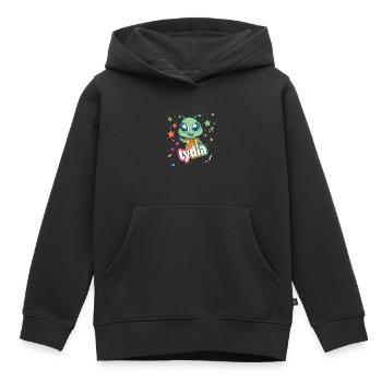 LYDIA - Schöner Mädchen Name mit süßem Alien - Kinder Premium Organic Hoodie - Schwarz - Vorne - AI Model Kid Male (0cm)