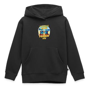 SCHULE AUS FERIEN AN - Kinder Premium Organic Hoodie - Schwarz - Vorne - AI Model Kid Male (0cm)