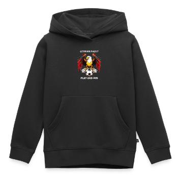 FOOTBALL GERMAN EAGLE PLAY AND WIN - Kids Premium Organic Hoodie - black - Front - AI Model Kid Male (0cm)