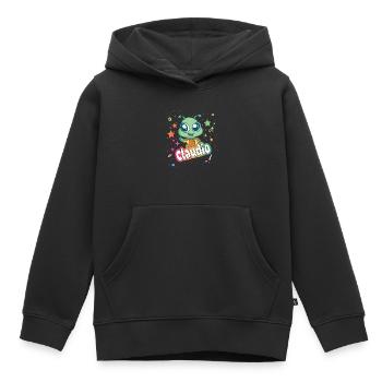 CLAUDIO - Beautiful boy name with cute alien - Kids Premium Organic Hoodie - black - Front - AI Model Kid Male (0cm)