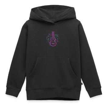 Ukulele Skizze Retro - Kinder Premium Organic Hoodie - Schwarz - Vorne - AI Model Kid Male (0cm)
