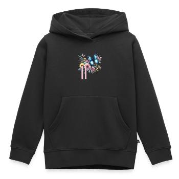 Geburtstag 11 Mädchen Pferd Reiten Eleven Stall 11 - Kinder Premium Organic Hoodie - Schwarz - Vorne - AI Model Kid Male (0cm)