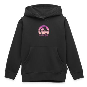 Geburtstag 15 Mädchen Pferd Reiten Stall Fünfzehn - Kinder Premium Organic Hoodie - Schwarz - Vorne - AI Model Kid Male (0cm)