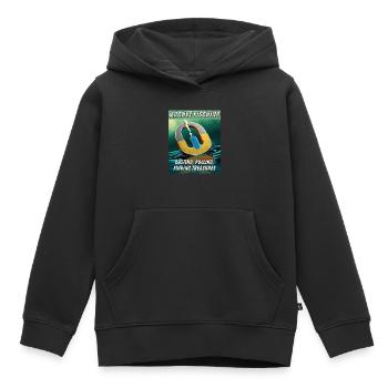 MAGNETFISCHING CASTING TIRANT - Sweat Premium à capuche enfant bio - noir - Devant - AI Model Kid Male (0cm)