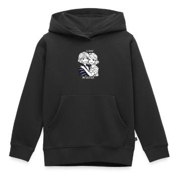 SŒURS J’AIME MA SŒUR - Sweat Premium à capuche enfant bio - noir - Devant - AI Model Kid Male (0cm)