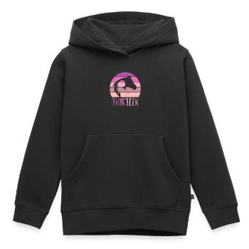 Geburtstag 13 Mädchen Pferd Reiten Stall Dreizehn - Kinder Premium Organic Hoodie - Schwarz - Vorne - AI Model Kid Male (0cm)