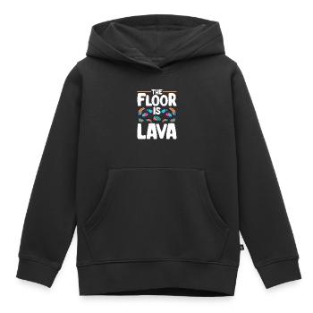 Der Boden ist Lava Bouldern - Kinder Premium Organic Hoodie - Schwarz - Vorne - AI Model Kid Male (0cm)